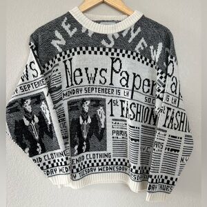 Vintage La vista Newspaper sweater 🖤